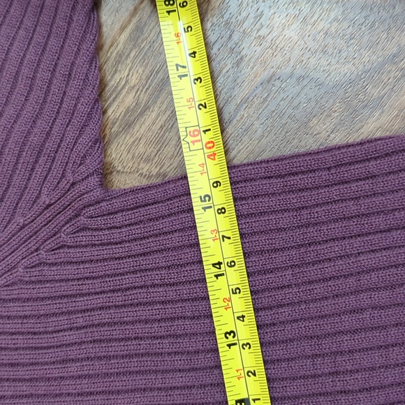 J. Jill Purple 100% Merino Wool Short Sleeve Sweater - Picture 7 of 7